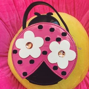 NEW Lady Bug Hot Pink Vinyl Mini Bag